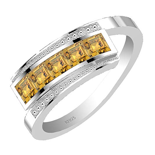 Buy 1.15ct,Genuine Citrine Square & Solid .925 Sterling Silver Rings Online at Amazon.com Shop Now: goo.gl/jhjNrx #USA #UK #Canada #Jewelry #Jewellery #Fashion #Amazon #Silver #citrine #ring #birthdaygiftsforher #birthdaygiftsideasforher #weddinggiftforher