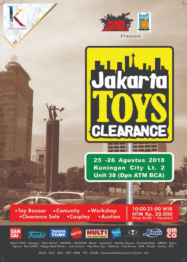 KAFI (@kafi_jkt) on Twitter photo #JakartaToysClearance #JktToysCkearance Kuningan City lt 2 unit 38
25-26 Agustus 2018 <a href="/Toyzaholic/">Billy Pratomo</a> <a href="/maindistrict_id/">maindistrict_id</a> <a href="/DCU_ID/">DCUniverse Indonesia</a> <a href="/buasap_toys/">BUASAP Collectibles</a> <a href="/ActionFigureXpo/">Action Figure Expo</a> <a href="/Acara_id/">Acara.id</a> #JakartaToysClearance #JktToysCkearance Kuningan City lt 2 unit 38
25-26 Agustus 2018 <a href="/Toyzaholic/">Billy Pratomo</a> <a href="/maindistrict_id/">maindistrict_id</a> <a href="/DCU_ID/">DCUniverse Indonesia</a> <a href="/buasap_toys/">BUASAP Collectibles</a> <a href="/ActionFigureXpo/">Action Figure Expo</a> <a href="/Acara_id/">Acara.id</a>