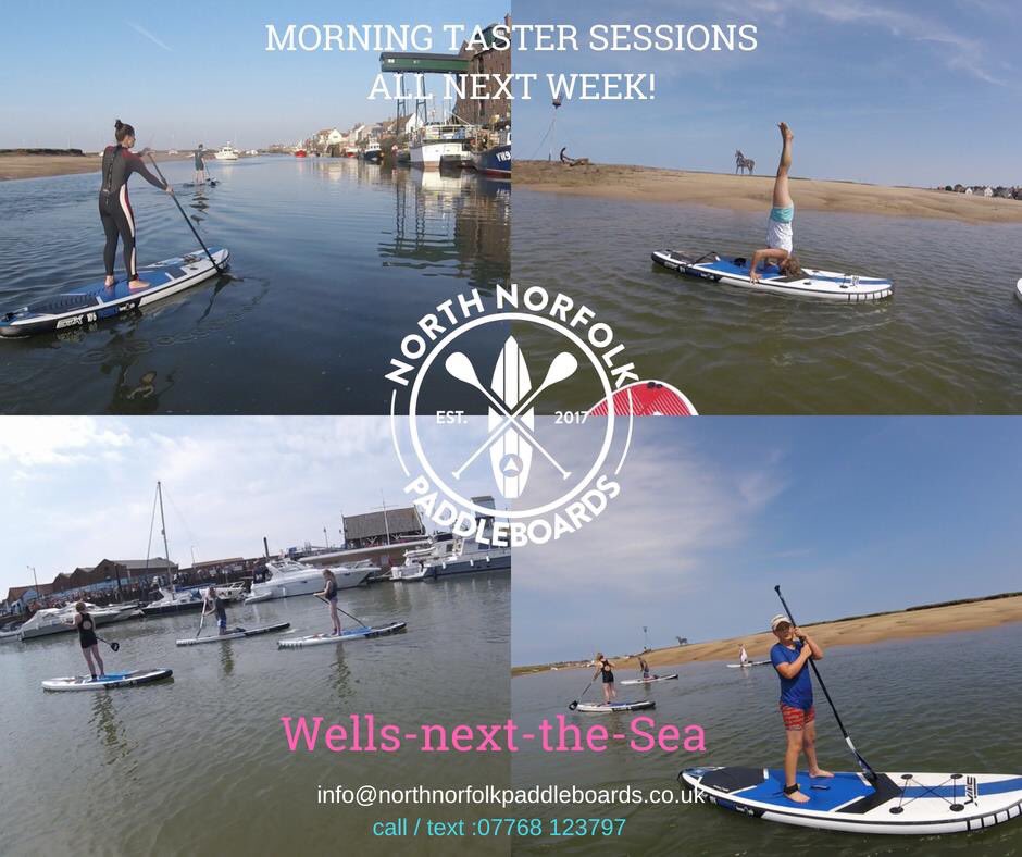 Morning Taster Sessions all next week!  in Wells-next-the-Sea #northnorfolkcoast #sup #wellsquay