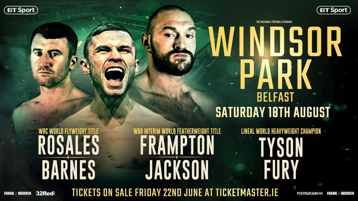 Carl Frampton will get his dream fight when he takes on Luke Jackson on Saturday 18th August for his WBO Interim Featherweight title. 

Watch the action on the biggest LED sports screen in the city 
Get the best seats in the house: 🌐 bit.ly/2v5mG5j 📞 08455 333 000