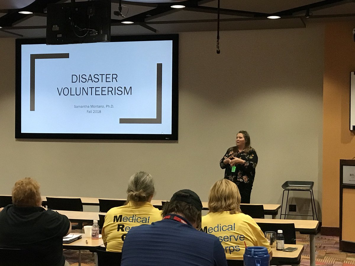 NE_CCP's tweet photo. We’re excited to have the opportunity to hear about Disaster Volunteerism from @SamLMontano at #NECitCorps18 https://t.co/Jze6XmVFEU