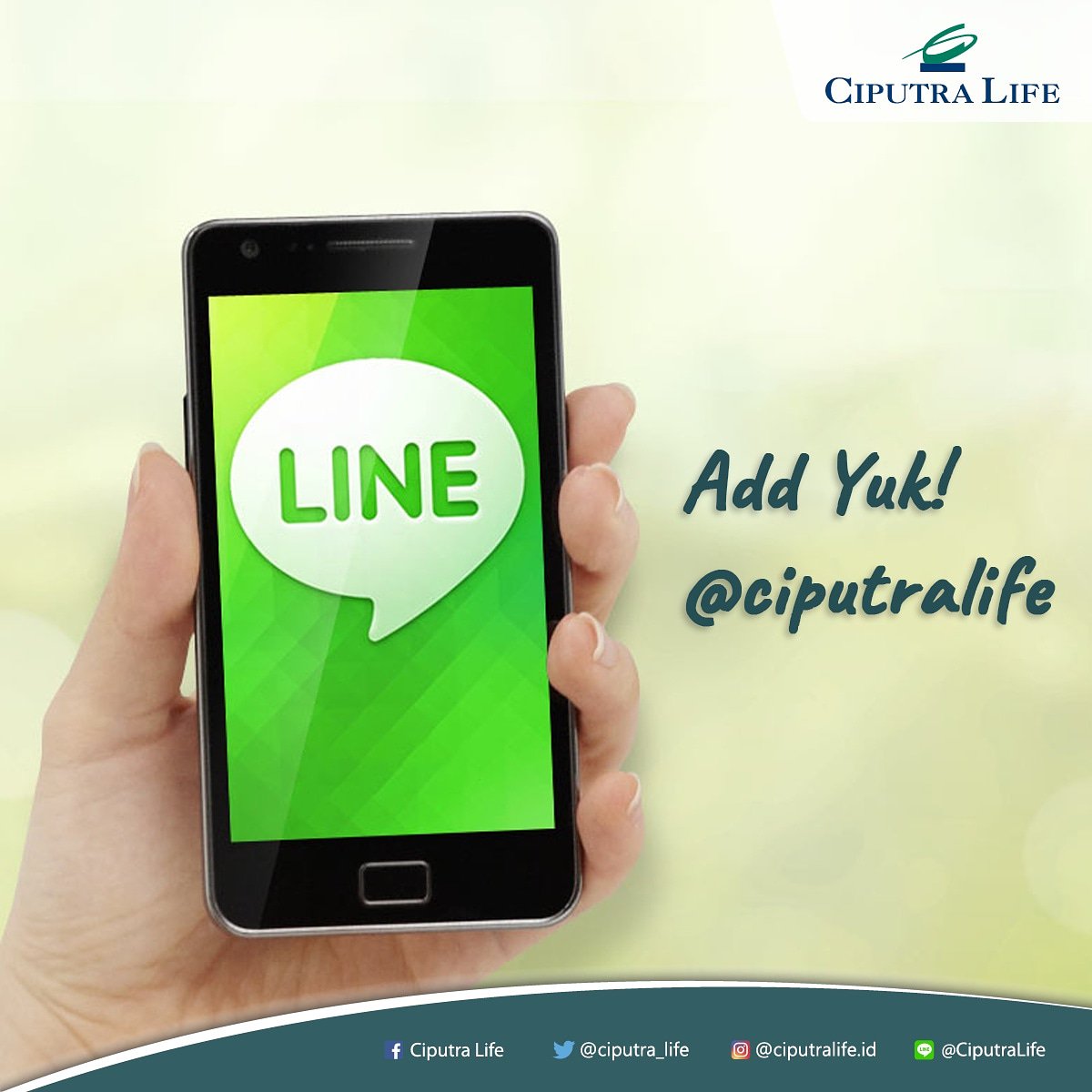 ciputra_life's tweet image. Kini Ciputra Life hadir di LINE official account dengan ID @ciputralife. Yuk, add LINE kami dan dapatkan informasi produk, promo menarik, dan kuis dari kami. 
.
#Asuransi #CiputraLife #LineApp