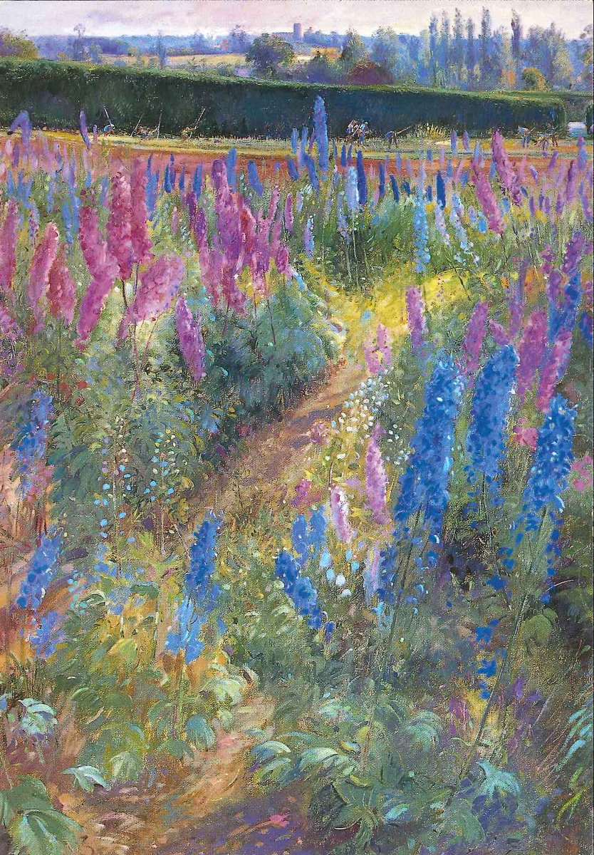 HowardNurseries's tweet photo. In the 90's we had #artist Timothy Easton paint a lot of our fields this one is #Delphines and Hoers on oil canvas #ThrowBackThursaday #artwork #Art https://t.co/0AXpc1ZFcU