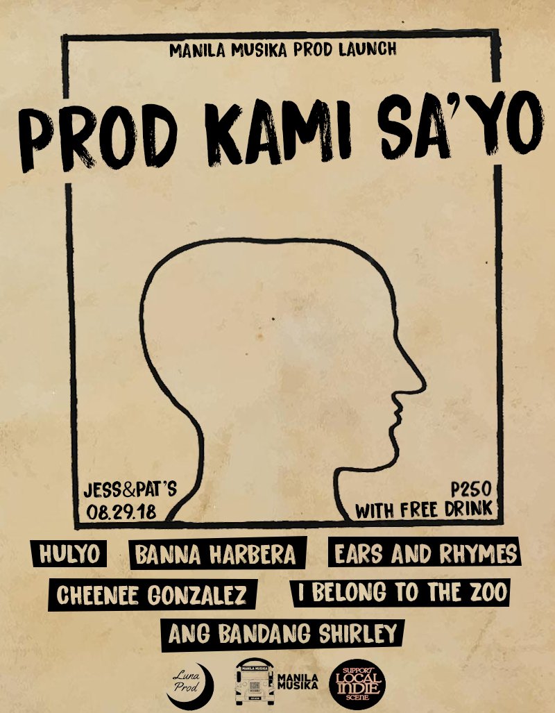 manilamusika's tweet photo. Ready on August 29?
Gates will open at exactly 8pm! P250!
See you all at @jessxpats Maginhawa! For RSVP of tickets, here's the link: https://t.co/Y672wh2AWR
@thebandshirley @hulyomusic
@EarsRhymes @BannaHarbera @cheeneegonzalez @ibelongtothezoo
#ProdKamiSayo #ManilaMusika https://t.co/P5jZi6qDEm
