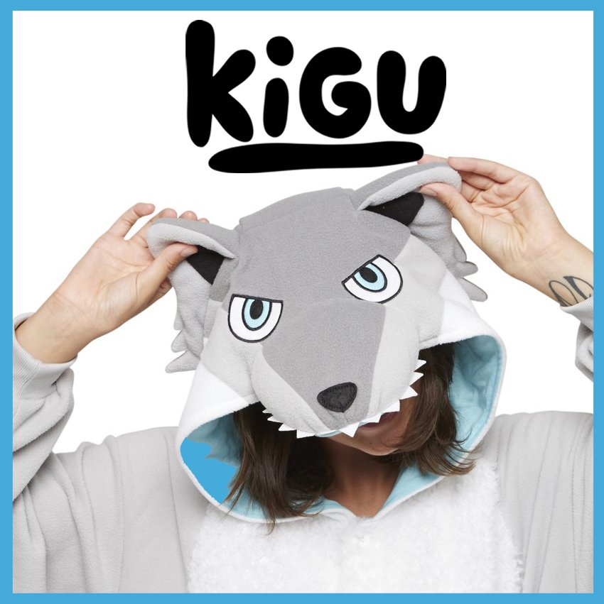 Who's afraid of the big bad wolf!? He's super soft and only slightly scary....! 
#Kigu #Onesie #KiguCrew #Onesies #Funsies  #BigBadWolf