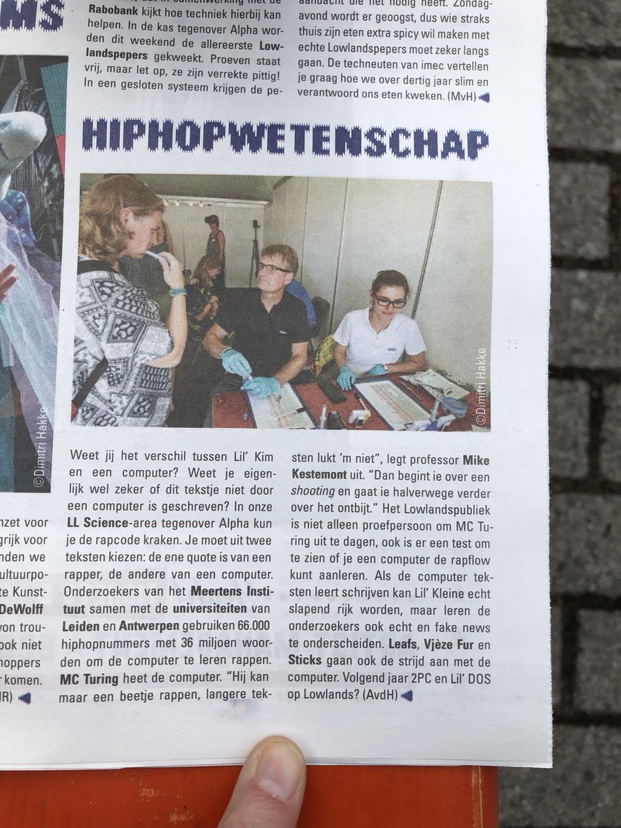 meertens_knaw's tweet image. Ben je op #Lowlands? Kom langs bij #LLscience en kraak met ons de rapcode: