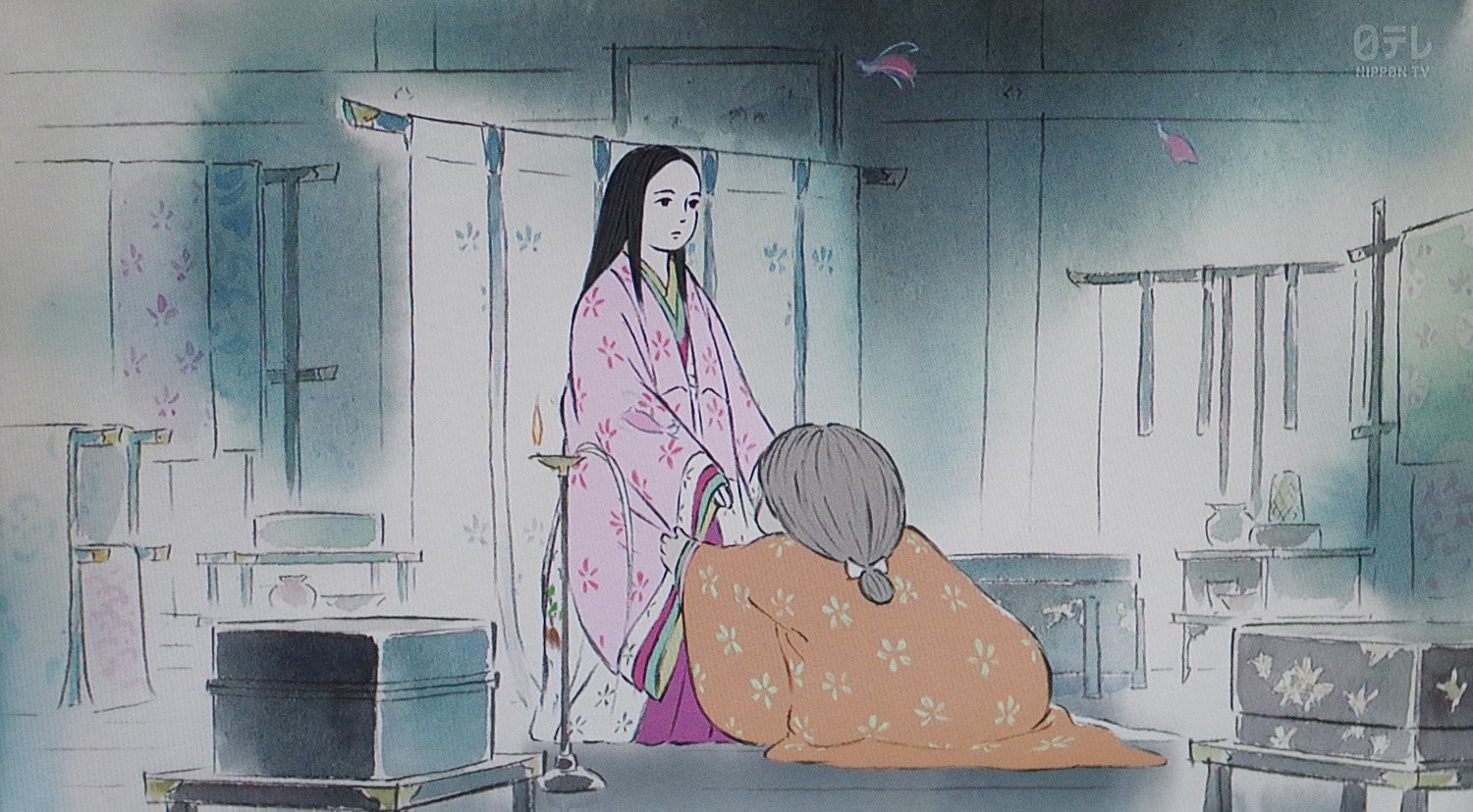 Qp かぐや姫の物語 再見 ラストシーン かぐや姫 が連れ去られるところで 手を前に上げて 体を後ろ向きのままにして スーッと動かされる 表情はなく そしてにぎやかな天上の音楽 監督曰くサンバ ここを含め 一連の流れに本当に感動する 注意