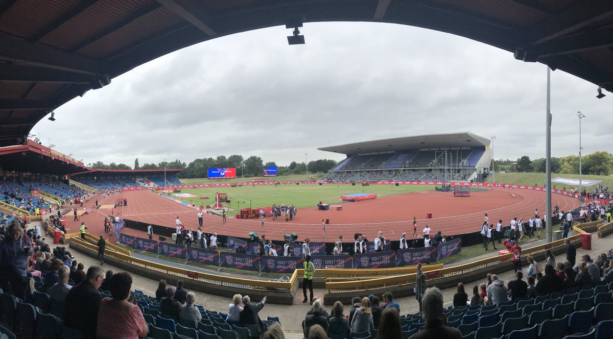 MarkHeelis's tweet photo. New stadium today though not a football in sight. Cheering on our British Athletes at @BirminghamDL #MullerGPBham 🇬🇧 https://t.co/VyDyvlXN7I