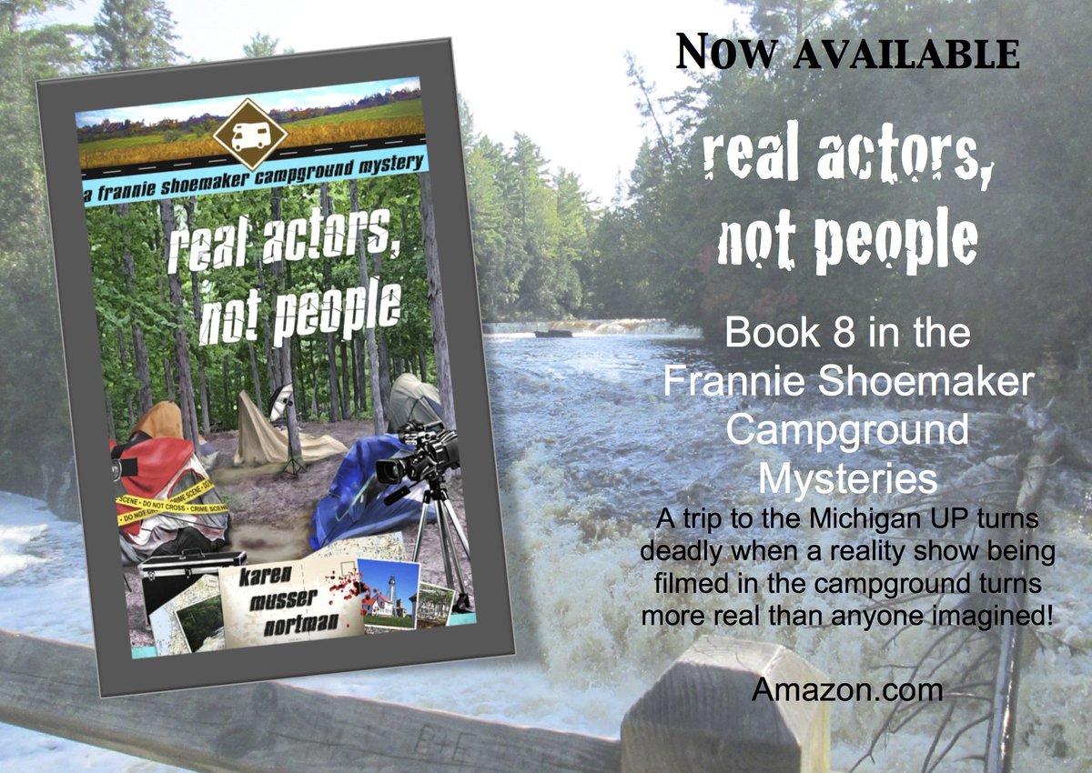 RVmysteryauthor's tweet photo. Finish off the summer with a trip to the Michigan UP. And a little murder. And recipes. REAL ACTORS, NOT PEOPLE. Free on Kindle Unlimited. #cozymystery #KindleUnlimited #camping  https://t.co/8U92Ar3w5Z https://t.co/WNFsLOp0cz