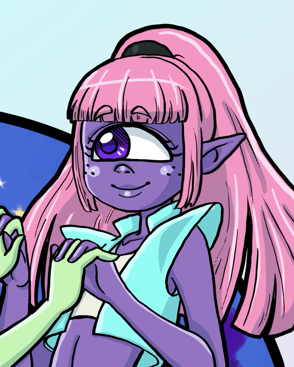 ShakyButtGame's tweet photo. Just a cute alien couple for #cutiesaturday ! 💜💚👽💚💜

Don't forget, #SpaceBaeSundae is coming, and with it a new episode of Shaky Butt! 
Follow @MinaTheQuirc , @TommyTangan and others for the full story, or just check out the free app from @fromEveryst for easy reading! https://t.co/ulll57mDZp
