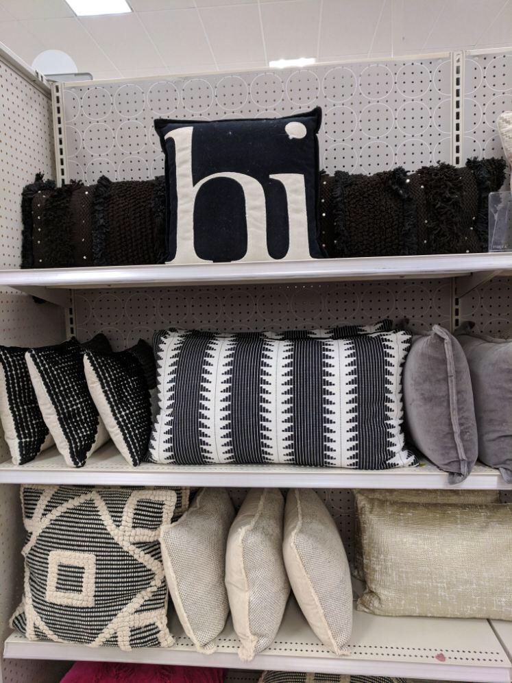 Refluffing the pillow aisle and keeping our stories straight #T1279 #tossmeapillow.