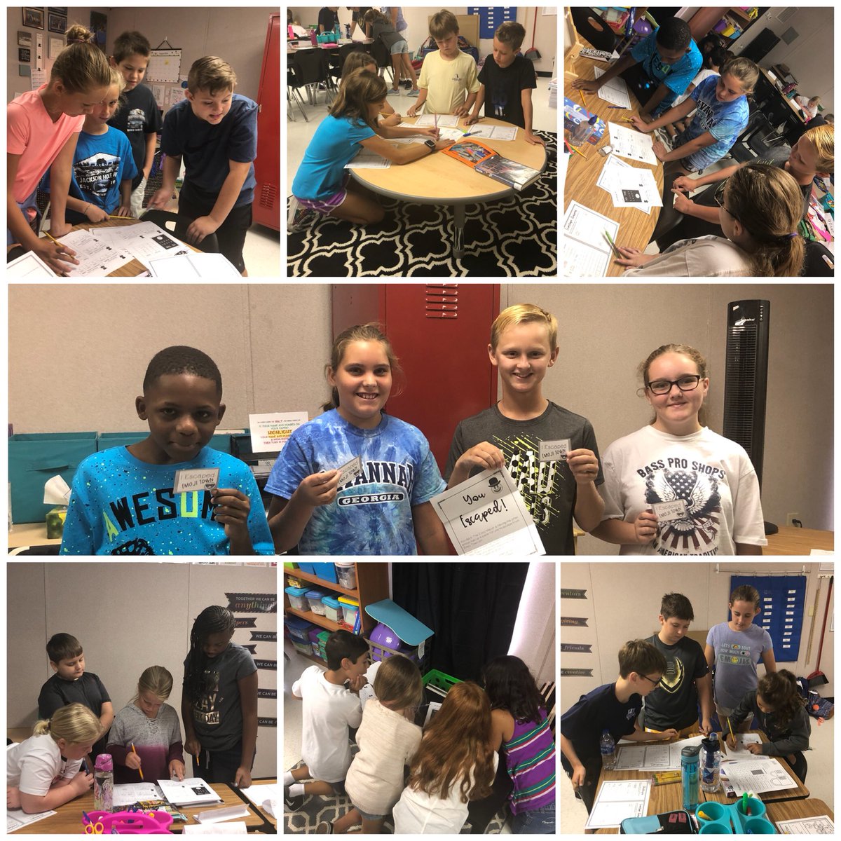 TPykes's tweet photo. Here are some pictures from the Pykes first week activities! #MESrocks #bestyearyet #marshmallowtowers #escaperoom https://t.co/6T2SFWNPWp