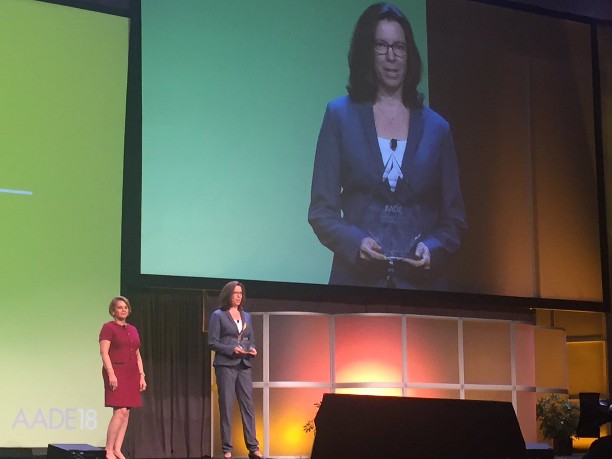 Congratulations to <a href="/JaneKDickinson/">Jane K. Dickinson</a>, the recipient of the #AADE18 Diabetes Educator of the Year award.  You inspire us!  #AADE18