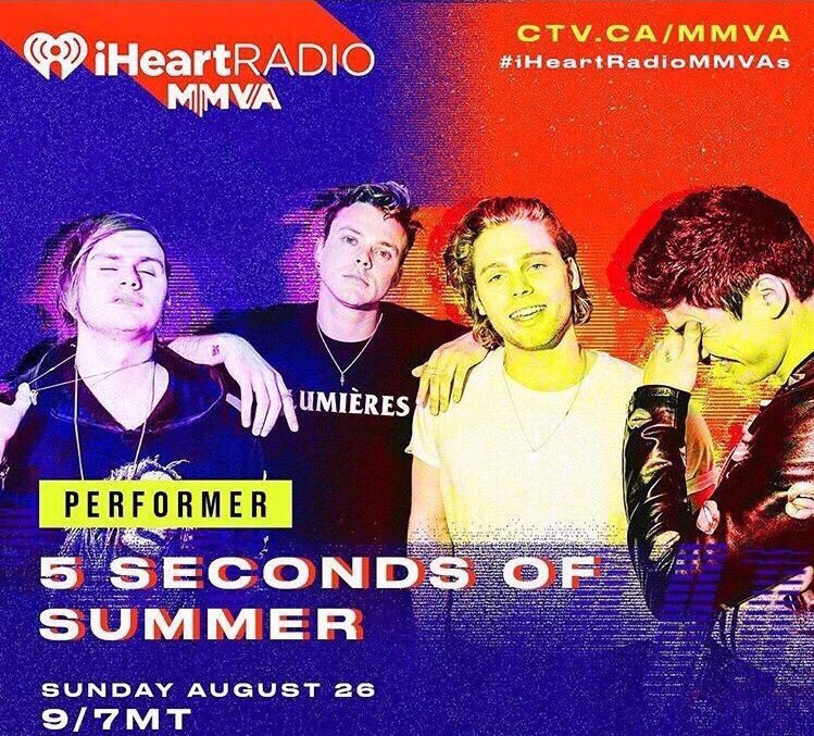 5SOS is nominated and performing at this year’s <a href="/iHeartRadioCA/">iHeartRadio Canada</a>’s #MMVAS⁠ ⁠⁠ ⁠! Include hashtag #iHeartRadioMMVAs⁠ ⁠⁠ ⁠ and #FFGroup5SOS in your tweets for it too count as a vote!!! 
~coral