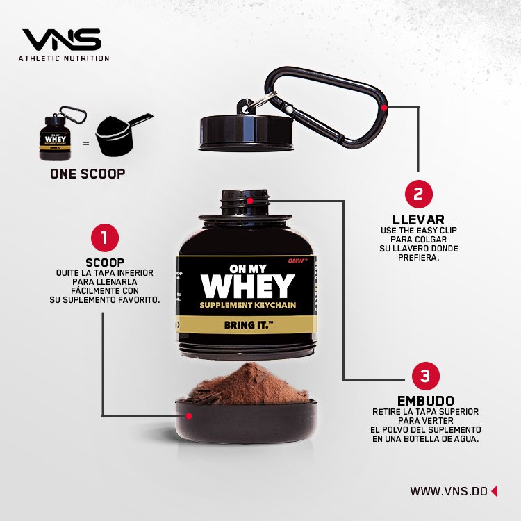 VNS on X: El llavero que te ayudará a llevar tu Scoop de proteína