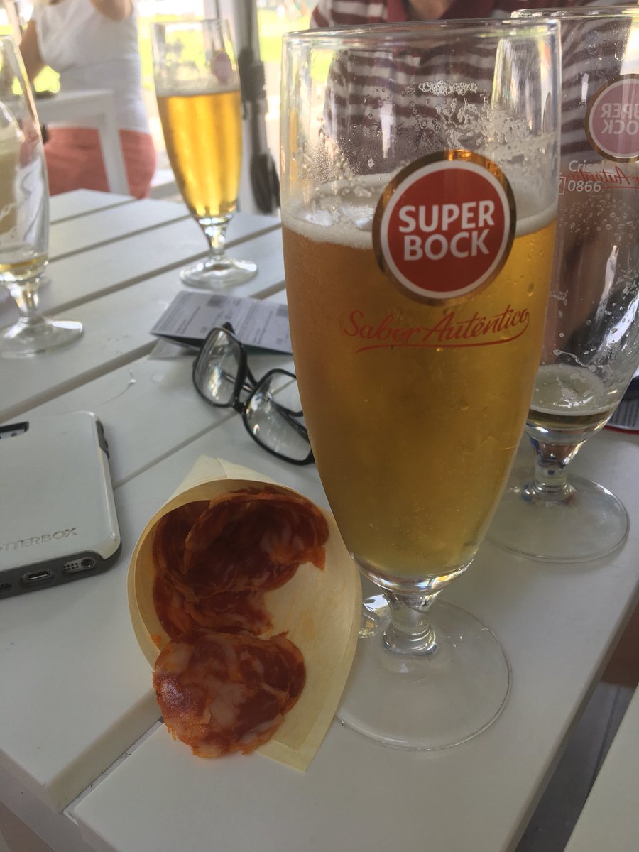 .@DrM_Farrell #Lager #SaltySnacks #Lisbon #SummerHols