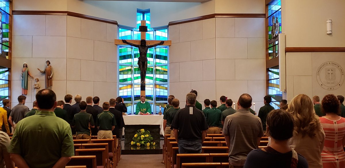 having mass before getting on the road for the first regular season game, great to start the morning with <a href="/StEdsSoccer/">St. Edward Soccer</a>!