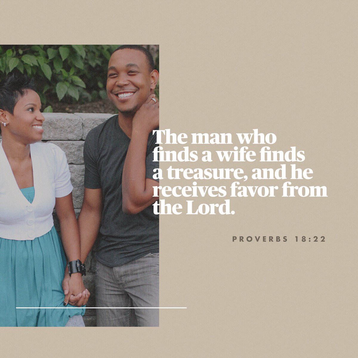 CouplesUnitedAT's tweet photo. #Proverbs18 He who finds a wife finds what is good and receives favor from the Lord. #couplesunitedatl #wherewecu https://t.co/rrVKRotQ1b