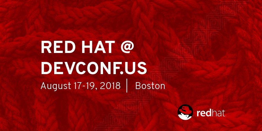 RedHatEvents's tweet photo. #DevConfUS: Join us at 9AM to learn from Daniel Walsh (@rhatdan) as he describes the current state of low level operating system #container tools: https://t.co/V0AnI1hzIJ #defineFuture #bosDev https://t.co/jdhMTKlcFN