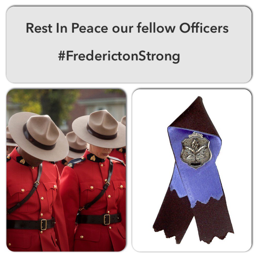 RCMPNS's tweet photo. Today we stand alongside our fellow officers, #RCMPNS grieves with you. Rest in Peace Cst. Sara Burns and Cst. Robb Costello #FrederictonStrong
#CourageFredericton https://t.co/96DD8ylLKb