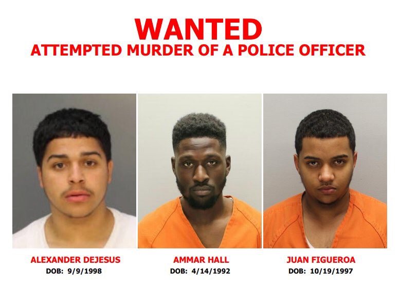 These three suspects ambushed and tried to kill two of our detectives. Help get these dangerous individuals off the streets; if you have any information about any of them call our anonymous tip line at (856) 757-7042.