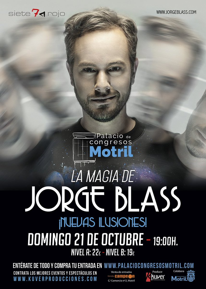 JORGE BLASS es uno de los mejores magos del mundo. Hasta el mismísimo David Copperfield lo dice. Y tienes la suerte de que viene a <a href="/CongresosMotril/">Palacio Congresos Motril</a> Entradas ya a la venta: palaciocongresosmotril.com/eventos-espect… …