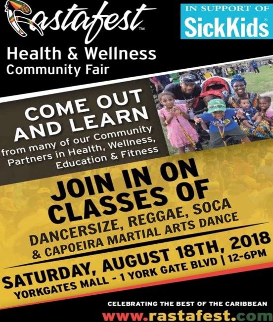 masani55's tweet photo. JOIN A FREE CLASS, this Saturday at Yorkgate Mall during our Health and Wellness Fair #FamilyFun #SupportSickKids #OneLove #HealthandWellness https://t.co/b93A6VMWJ8