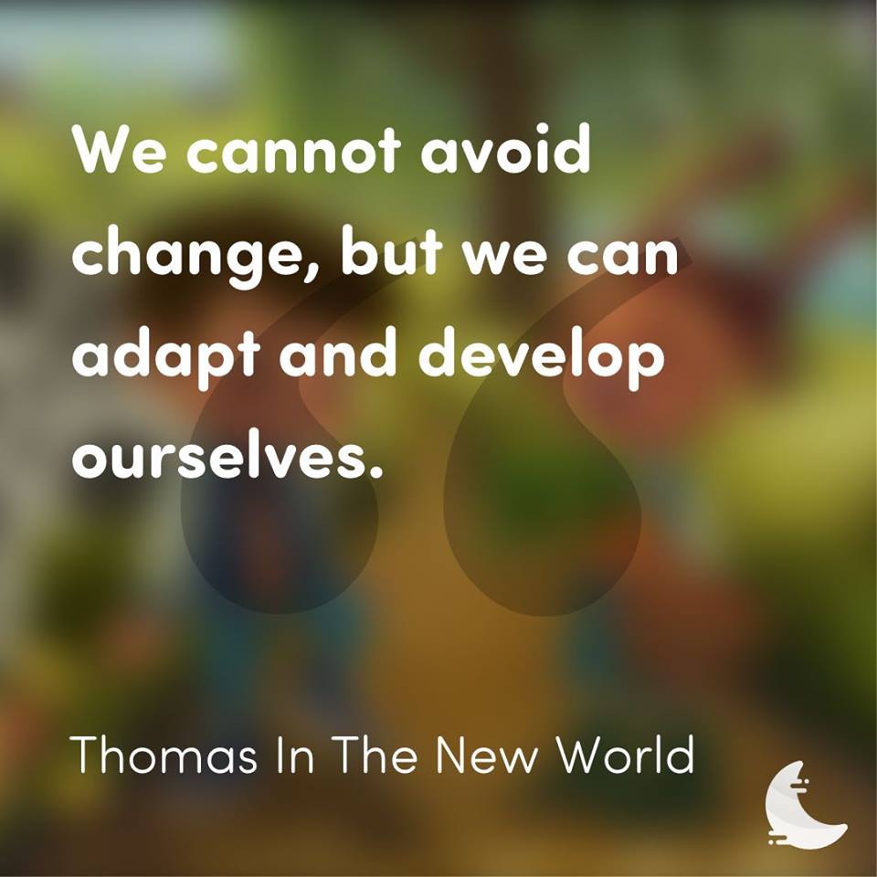 utiauthor's tweet photo. Quote from "Thomas in The New World", a series about changes. For all parents/ grandparents/ uncles-aunts who want to help children who are troubled by their new world find out more here: https://t.co/UFqcqdMo4p #amwriting #children #anxietyproblems #childrenproblems #parenting https://t.co/HYjSqaisVk