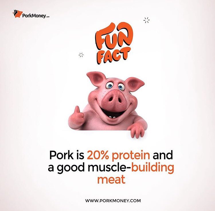 PorkMoneyAfrica's tweet photo. Good day #porkfam. This is a smart reminder to include pork in your diet as it helps build your musculature.
Have a healthy Saturday #porkmoney #fitfam #pigfarming #weekend https://t.co/MoJxDQoOHq