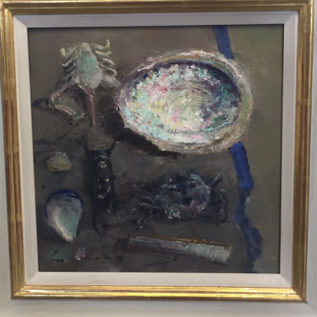 ryeartists's tweet photo. We are so lucky to have the very popular Fred Cuming RA as one our members. Fred's paintings are full of light and beauty. Visitors gasp when they see them! #ryesocietyofartists #ryeartists #summerexhibition2018 #fredcumingra #oil #painting #moon #flotsom #jetsom #beach https://t.co/PF3PvpepYH