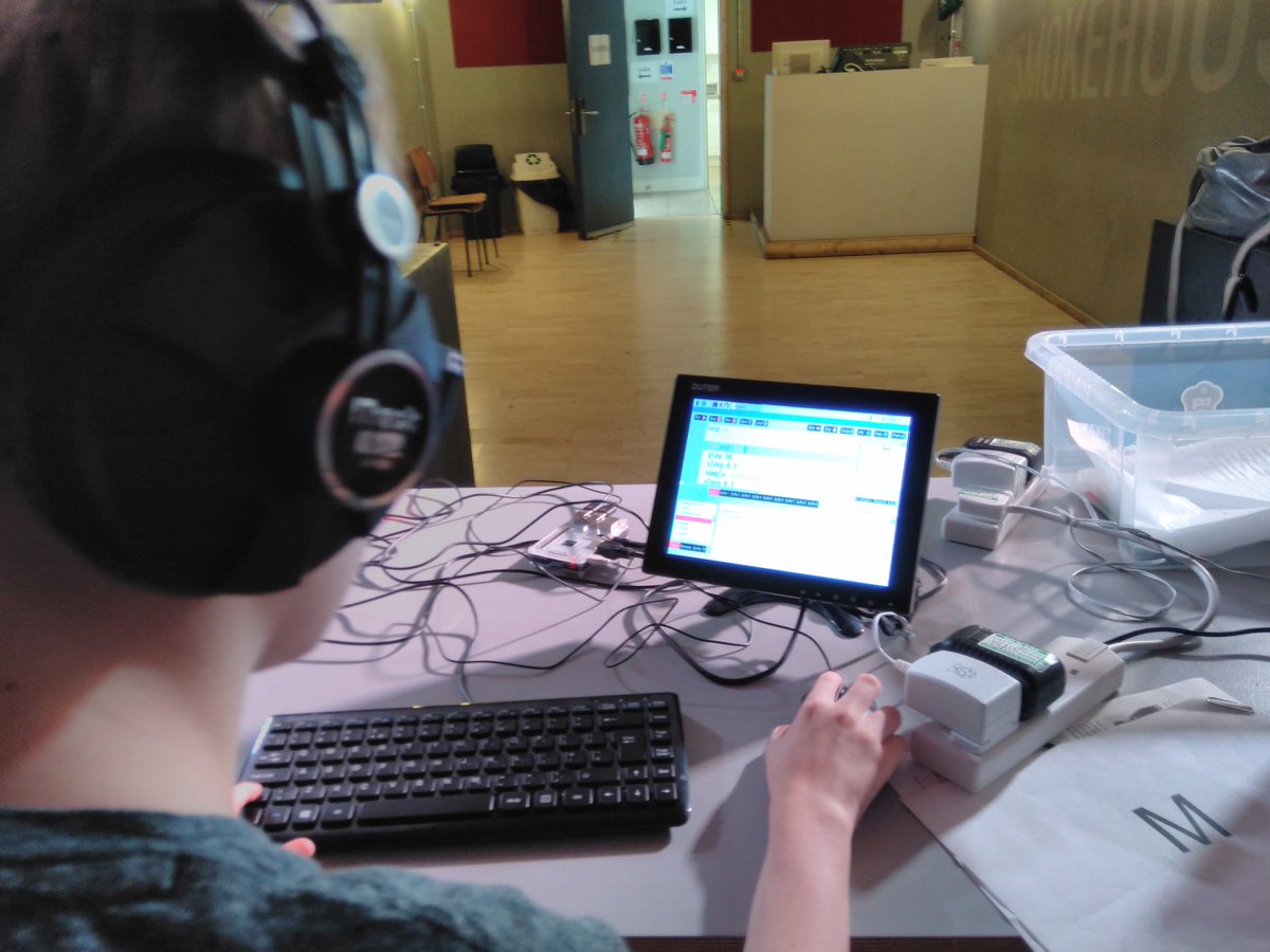 Two days of young people making digital music, using coding with <a href="/Sonic_Pi/">Sonic Pi</a> on the #Rasperrypi here at <a href="/ioradiouk/">IO Radio</a>. Some very funky ring tones being made to take home too! <a href="/Raspberry_Pi/">Raspberry Pi</a> <a href="/ipswichstar24/">Ipswich Star</a> <a href="/EtholleGeorge/">Etholle George</a>