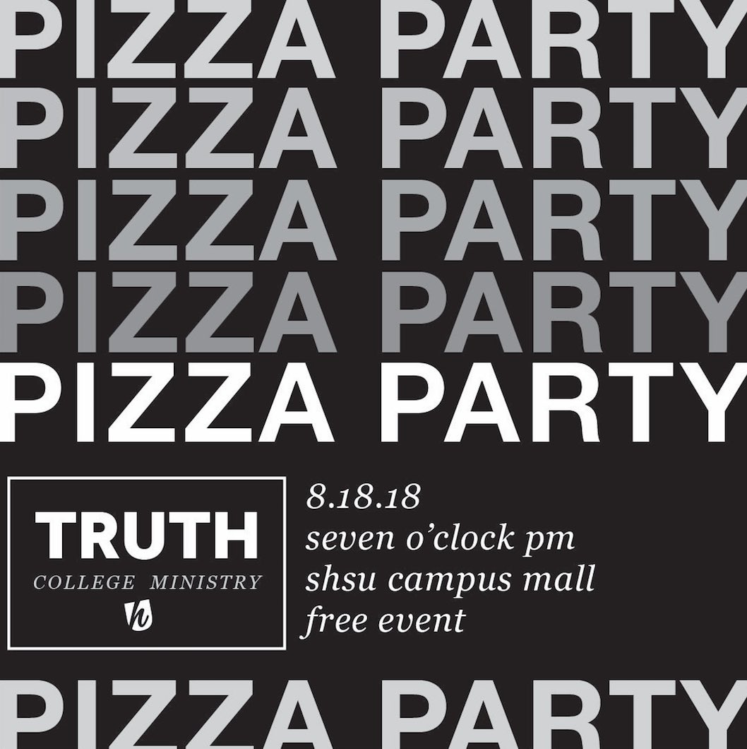 shsu_truth's tweet photo. It’s happening TONIGHT! Bring a friend and join us at the mall area on Sam’s campus! https://t.co/zYPRMDB75Q