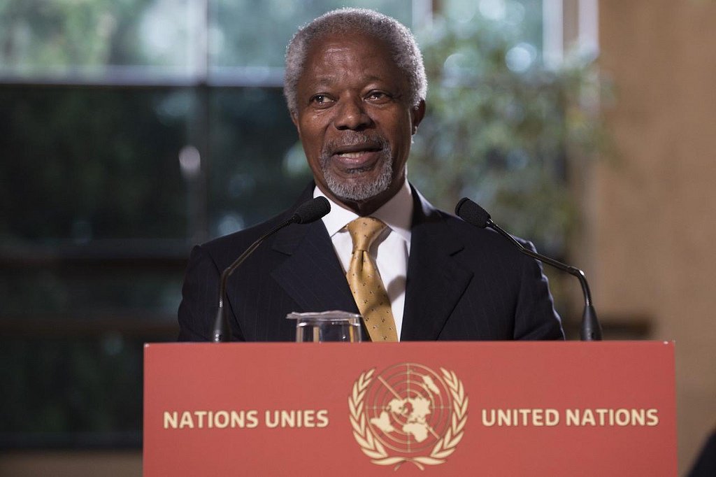 JimYongKimWBG's tweet photo. Deeply saddened by the passing of our friend @KofiAnnan. He taught us that we have the political, scientific &amp; technological power—"if only we have the will to use them"—to end poverty, ignorance &amp; disease. To honor his life, we must find that will to meet everyone’s aspirations. https://t.co/0EODv95r2r