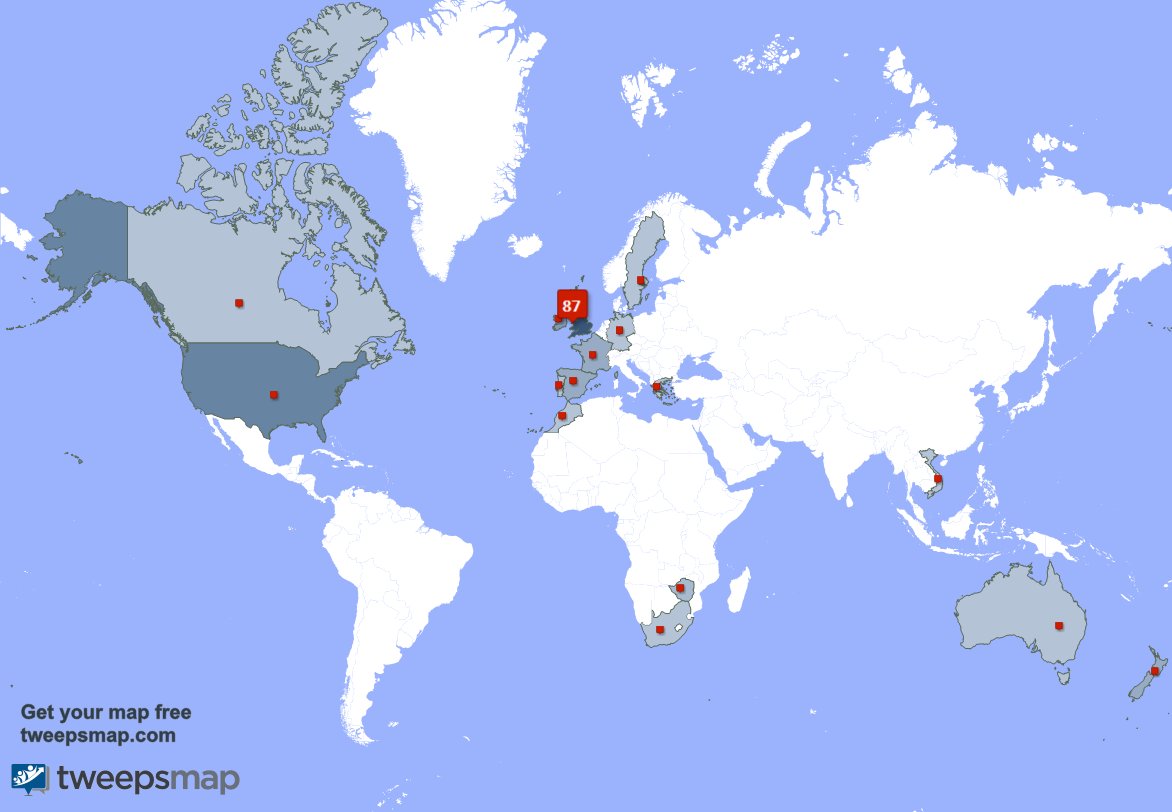 Special thank you to my 1 new followers from UK. last week. tweepsmap.com/!YourGolfTeam .
