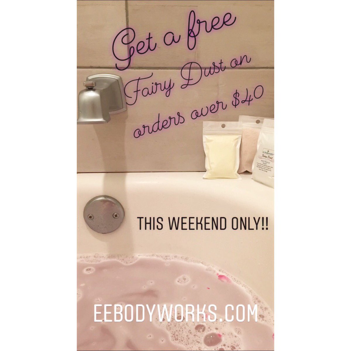 BodyworksEe's tweet photo. Get a FREE CBD infused Fairy Dust on orders of $40+ 🌿🛁🛁 only at https://t.co/9NvLFLnAvy #cbd #cbdbathbomb #cbdbathsalts #cbdbath #bathbombs #aromatherapy #cbd #cbdoil https://t.co/jHwp6bHl3j