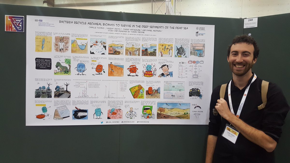 ⭐️⭐️🎉🎉 So happy for this the Best Poster Award for an early-career scientist at #ISC2018 in Quebec!!  If you are interested in the cartoons, go visit @Tommydessine 's website. AND the science is available on @EarthArXiv eartharxiv.org/wcq46/. @ISC_2018 @sedimentology
