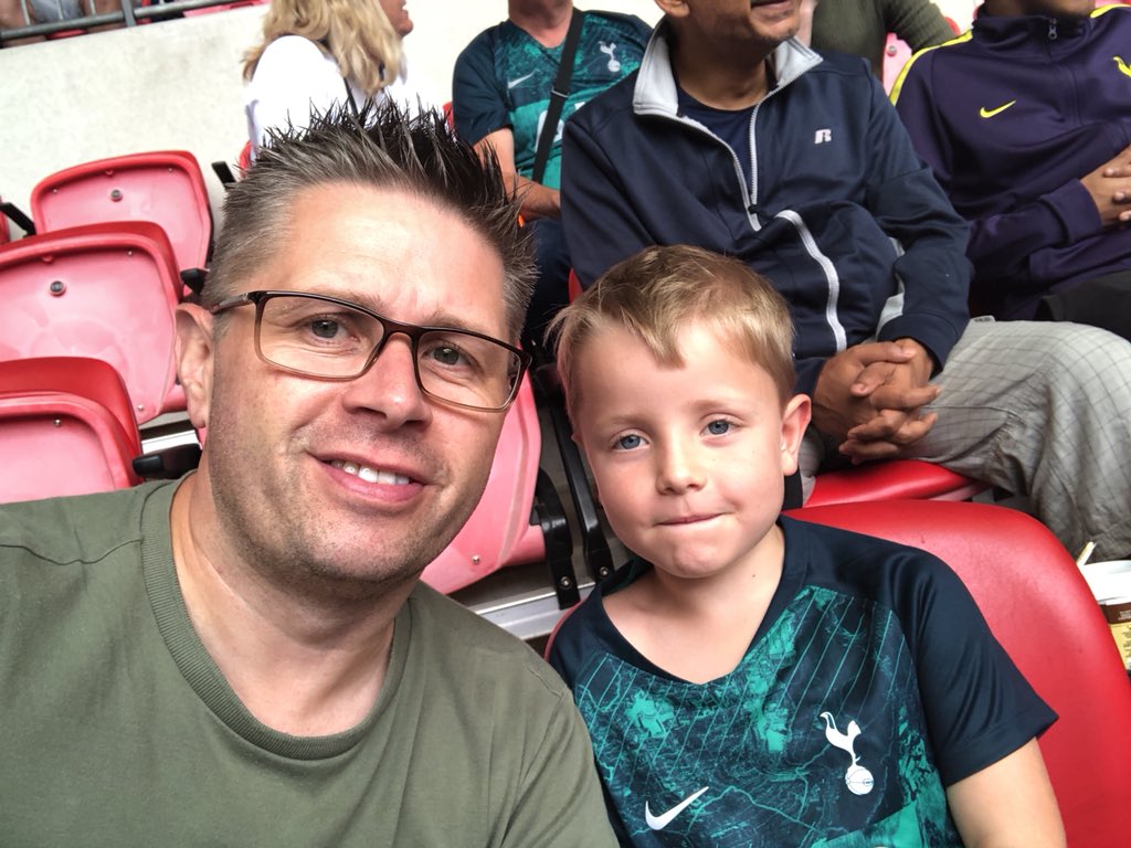 First ever Premier Game for my little man. #COYS