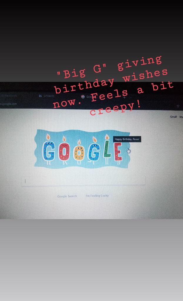 DocParasBaloch's tweet image. Don&apos;t know how to feel about that.

You know all that privacy concerns thingy suddenly pops to mind. Shaking off that for now. 

Flying on cloud 9 with all the personal birthday wishes I had received from my LinkedIn, fb, twitter, IG community, through out the day. Keep it comin