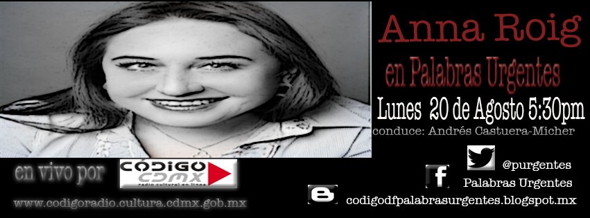 re_probado's tweet photo. #HOY 5:30pm en @purgentes nos acompaña la escritora @AnnaRoig con su libro #SofíaEnElMar #Envivo x @codigodf conduce @re_probado https://t.co/CaOrpAUvSe https://t.co/O0MZ2nDv2Z