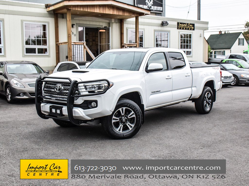 ImportCarCentre's tweet photo. 1 of the most sought after trucks on the planet!!  2016 #Toyota #Tacoma DBL CAB #SR5 #TRD #Sport Upgraded Pkg, navi, roof, brushbar, heated seats, BLIS, push start, rear cross traffic alert, perfection &amp; only 62kkms &amp; just $37,950+tax&amp;lic.  #iccs #importcarcentre #smetanaapproved https://t.co/y5eCzqwF0e