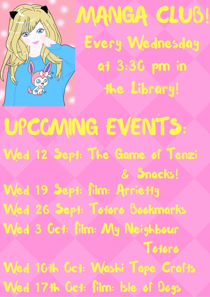 Tween Anime Club Tuesdays April Update  Newark Public Library