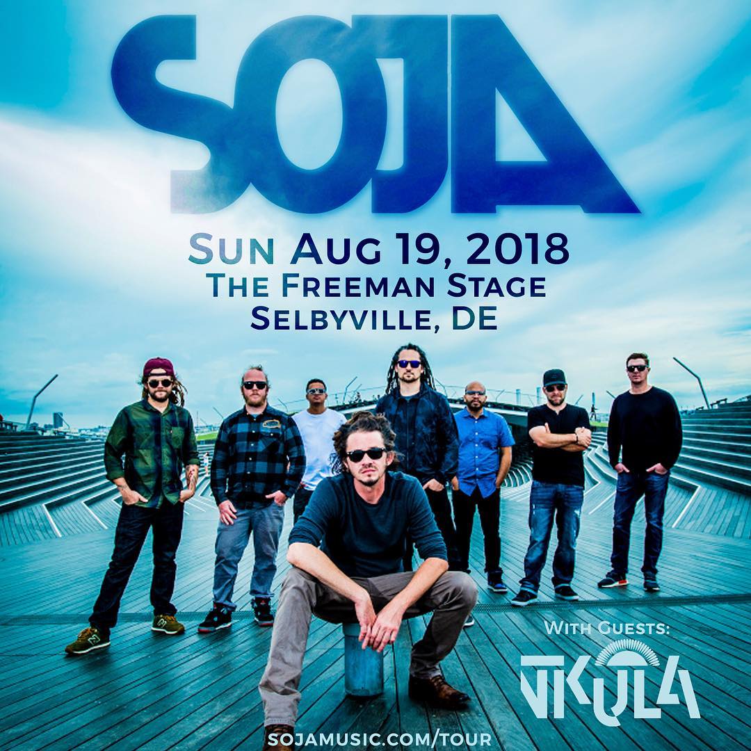 SOJALive's tweet photo. Selbyville! See you tomorrow night at The @FreemanStage!
Grab tickets ➡️ https://t.co/s6Y5kJ3jsr
#SOJA #PoetryInMotion #TheFreemanStage #Nkula #Selbyville #Delaware #reggae #reggaemusic https://t.co/awxM5IJIql