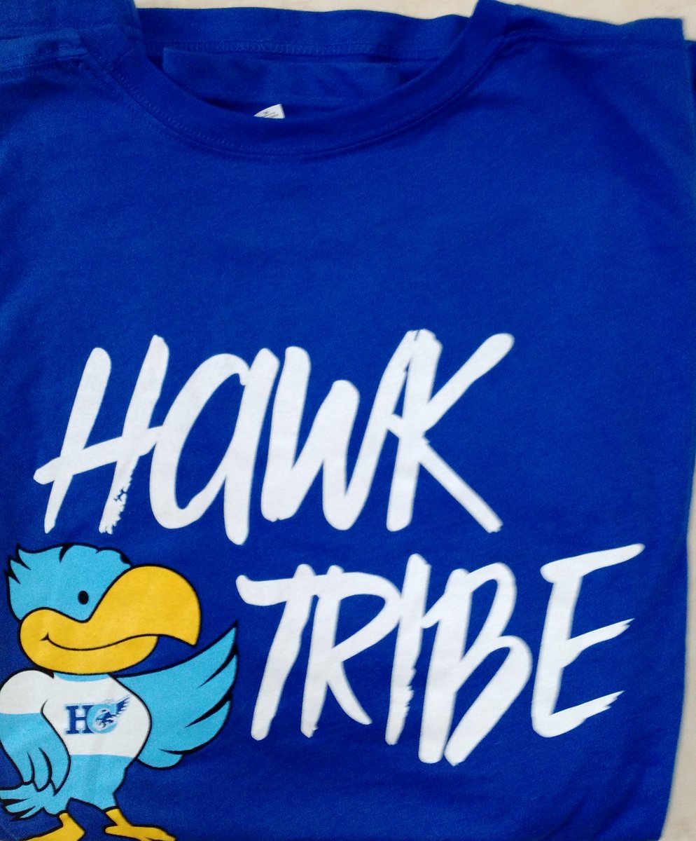 New Hortons Creek T's.  Lookin' good Hawks! (Thank you PTA🙂) <a href="/hortonscreekpta/">Hortons Creek PTA</a>