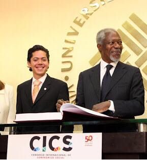 anahuac's tweet photo. Lamentamos el fallecimiento de Kofi Annan, gran líder humanista, ex Secretario General de la @ONU_es y Premio Nobel de la Paz. Recordamos su gran participación en nuestro Congreso Internacional de Compromiso Social CICS, descanse en paz. https://t.co/TLrO7jobI4