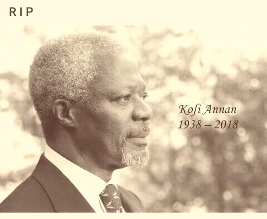 I'm sorry for his death in Kofi Annan