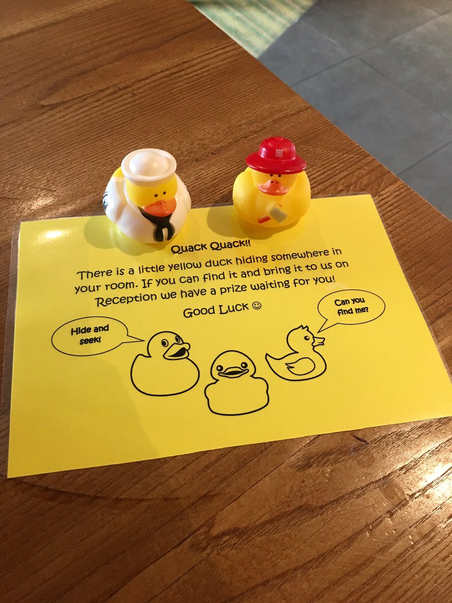 So far two of our cheeky ducks have been found and brought back to reception by our younger guests!! We're almost as excited as they are when one is found 😁🎉 #piWOW #summerofservice #hideandseek