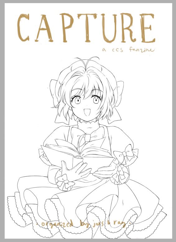 since we already posted the full piece to the zine account, here's a simple process of the cover for the CCS zine I'm hosting @cardcaptorzine 