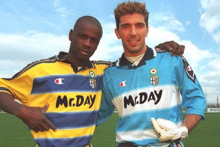 Gigi Buffon just played against Lilian Thuram's son! 😳