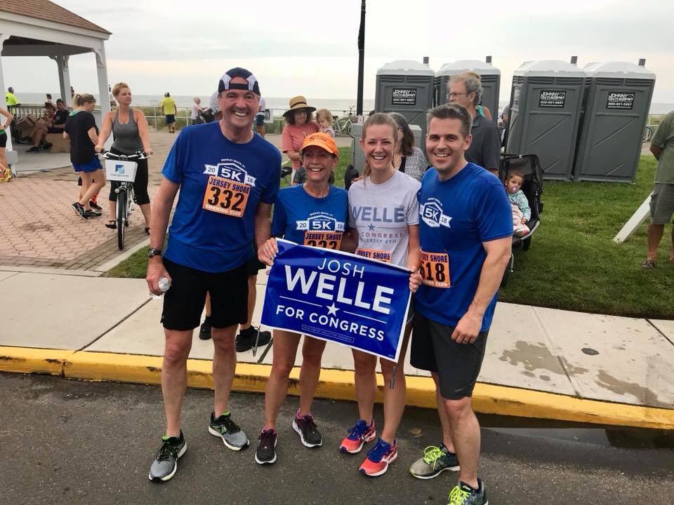 JoshuaWelle's tweet photo. Beautiful morning for a run in @BradleyBeach_NJ with @GovMurphy, @FirstLadyNJ Tammy Murphy, Mayor @GaryEngelstad, Councilman John Weber, the @JSRunningClub and my wife @angelamwelle! #RunWithWelle https://t.co/uADHV52IXZ