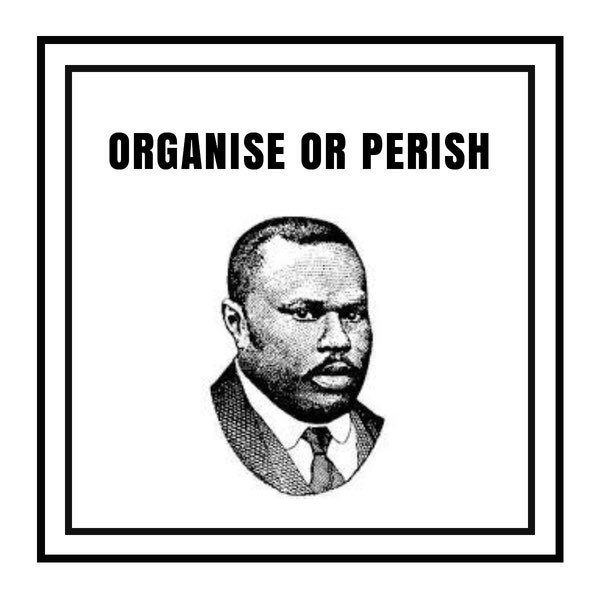 I saw an old poster with this message and I couldn’t find it online so I created this meme to share the message. You can even flip it ‘perish or organise’ and it’s still a no-brainer. Anyone can apply it. And the man in the middle is #marcusgarvey #organiseorperish